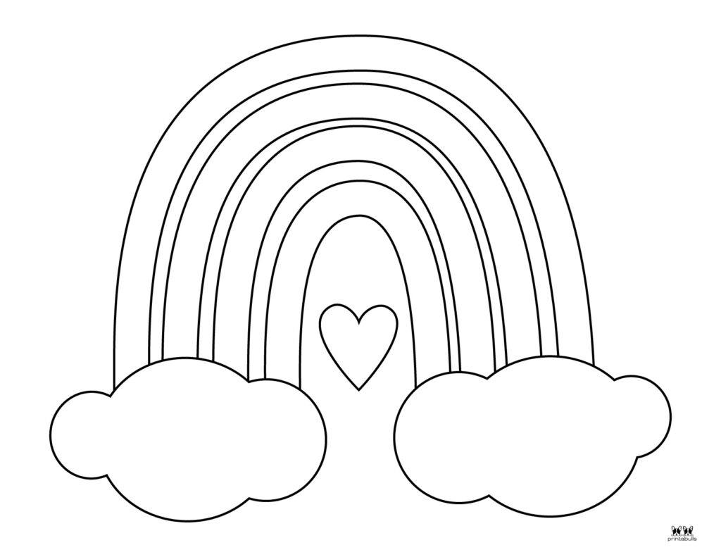 rainbow coloring pages for kindergarten