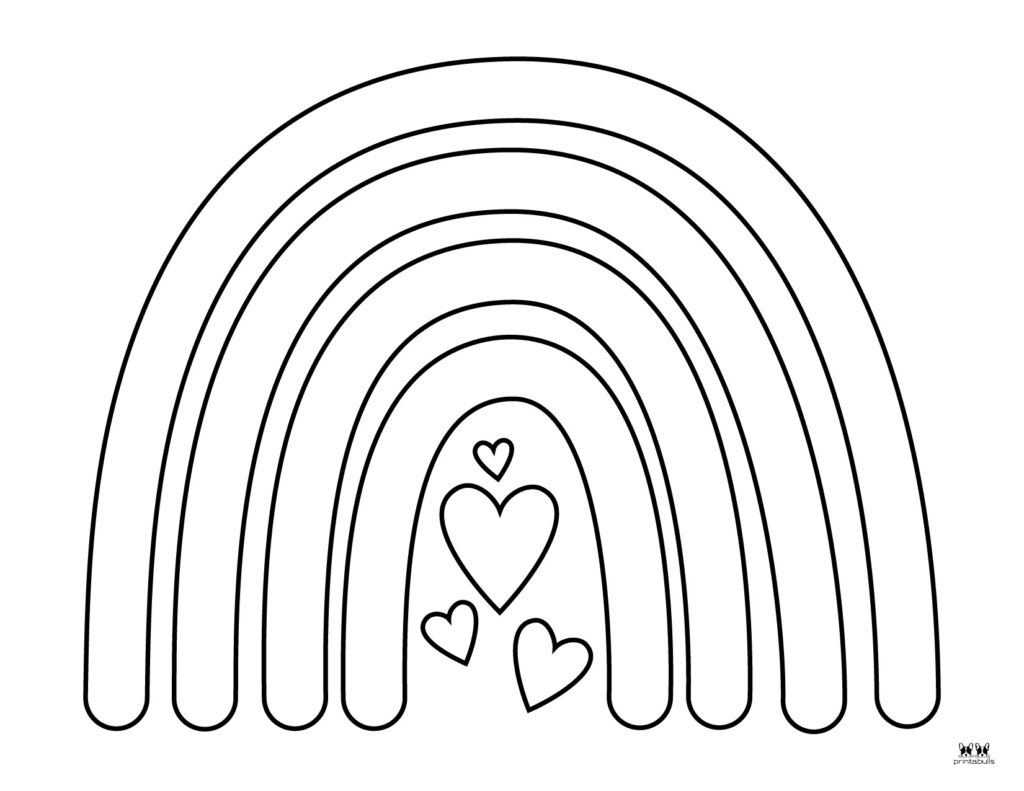 Printable Rainbow Coloring Page 7