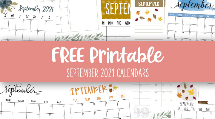 40+ Free Printable Monthly Calendar 2021 September Pictures