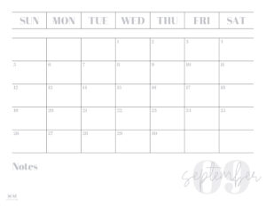 September 2021 Calendars - 15 Free Printables | Printabulls