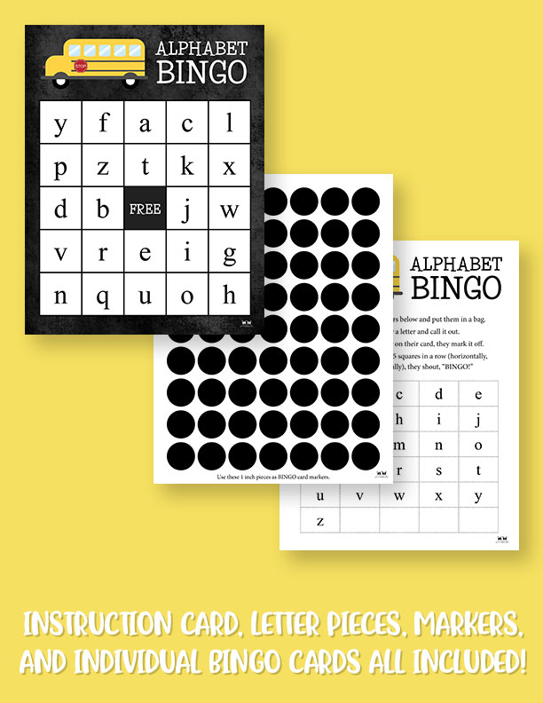 Alphabet Bingo Printables 12 Sets ALL FREE Printabulls