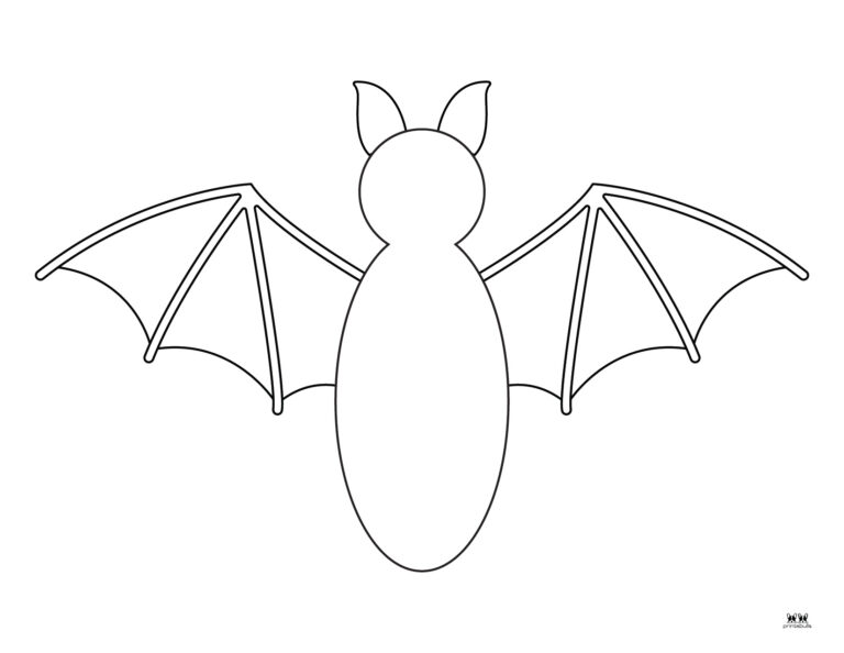 Bat Templates &amp; Coloring Pages - 53 FREE Printables | Printabulls