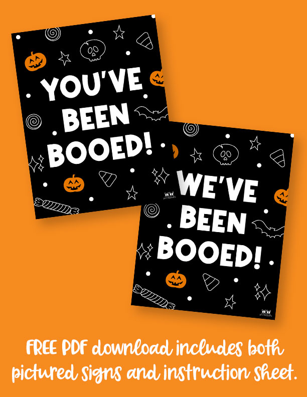 Booed Signs 25 FREE You've & We've Been Booed Printables Printabulls