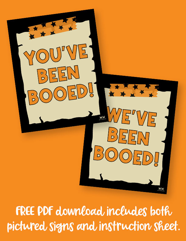 Booed Signs 25 FREE You've & We've Been Booed Printables Printabulls