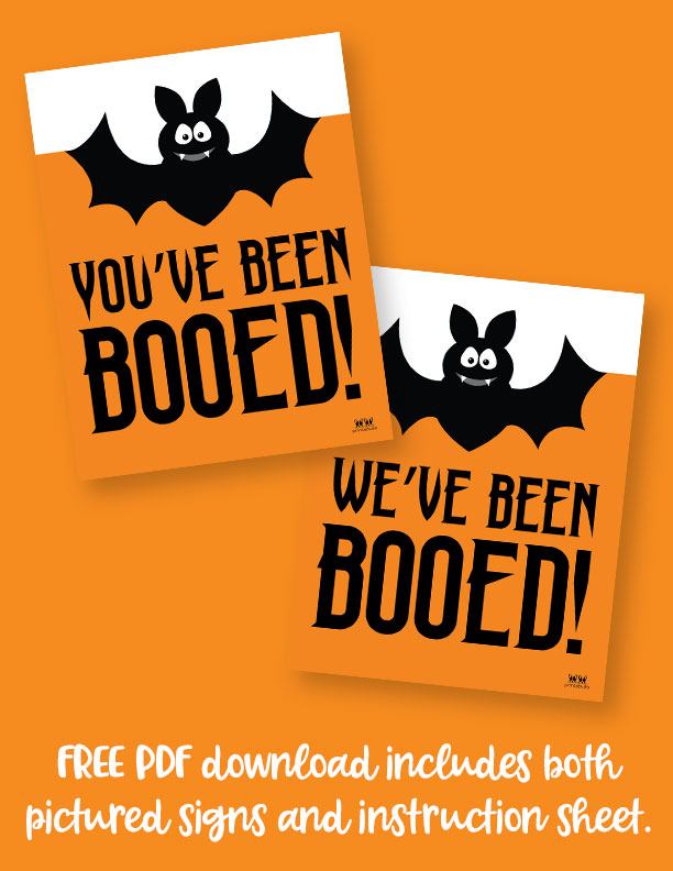 Booed Signs 25 FREE You've & We've Been Booed Printables Printabulls