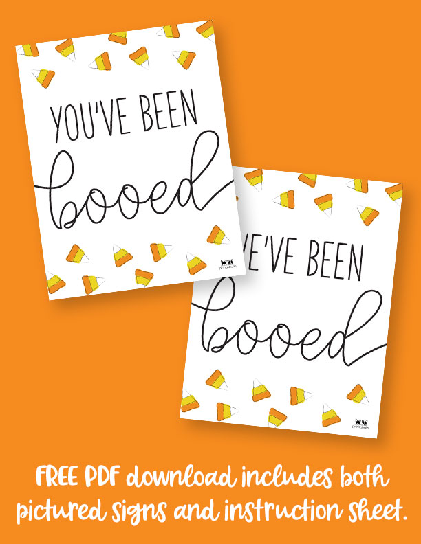 Booed Signs 25 FREE You've & We've Been Booed Printables Printabulls