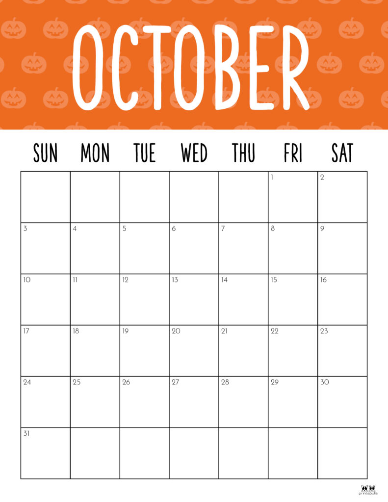 Printable October 2021 Calendar-Style 9