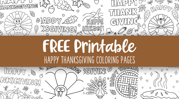 Free Thanksgiving Coloring Pages for Kids & Adults