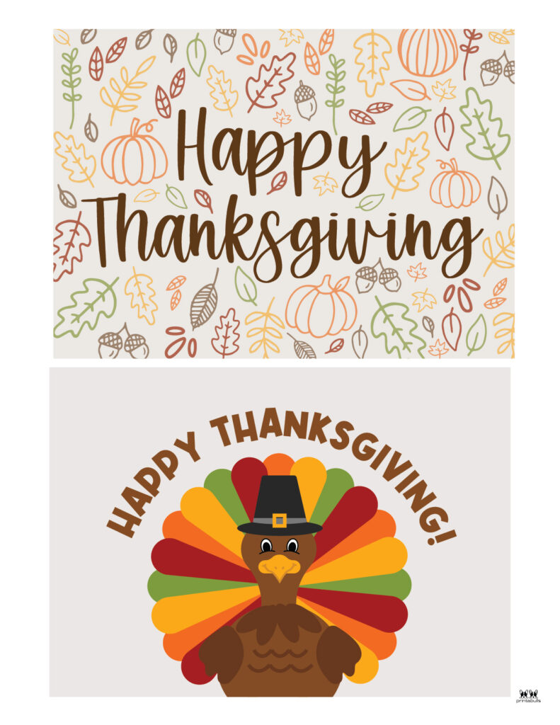 Printable Thanksgiving Cards-Page 1