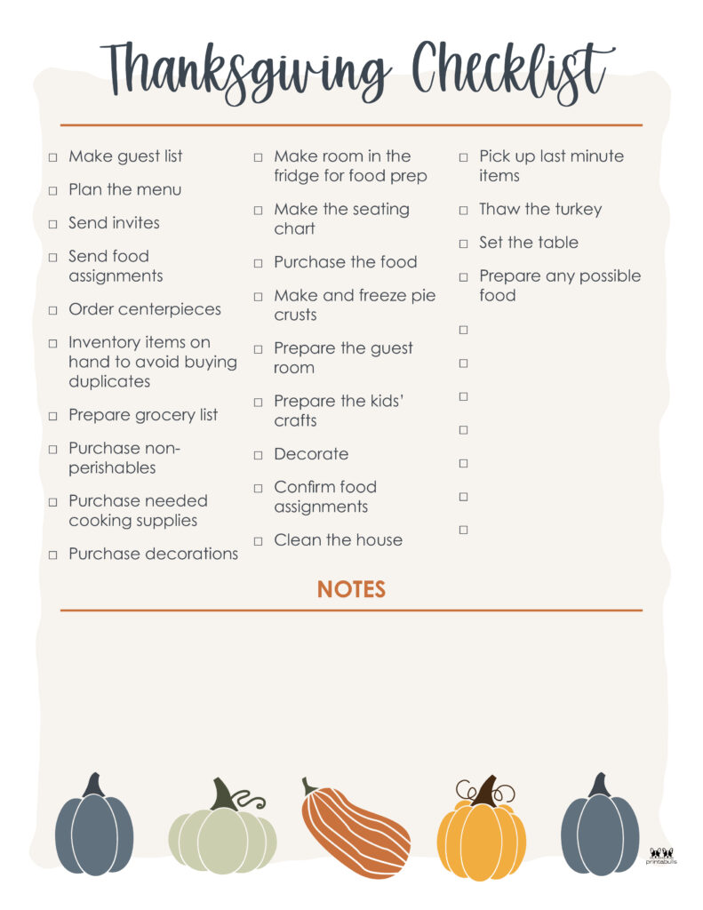 Printable Thanksgiving Checklist-List 10