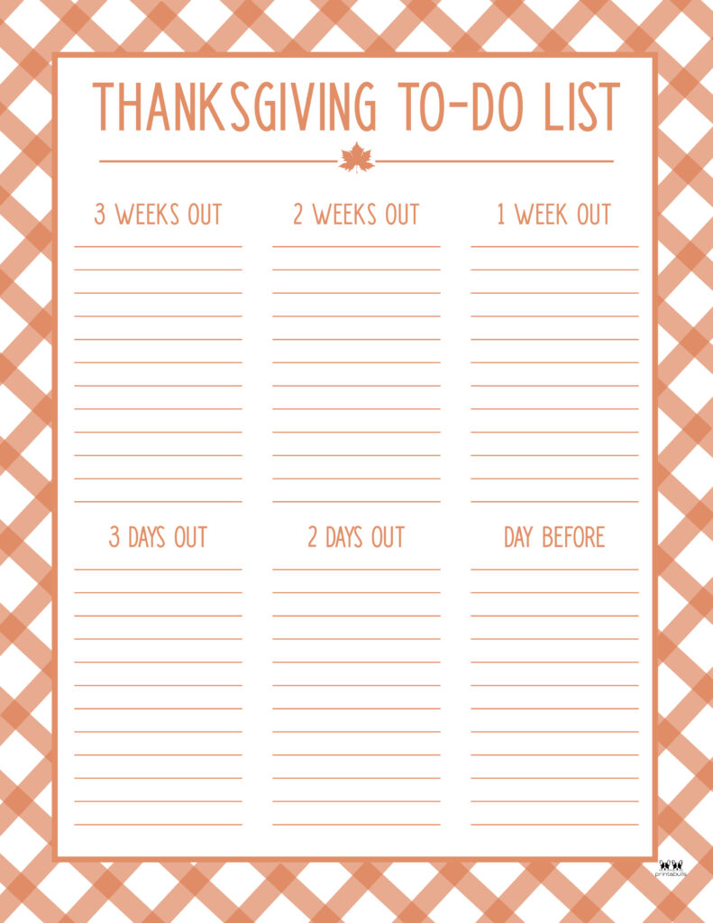 Printable Thanksgiving Checklist-List 5
