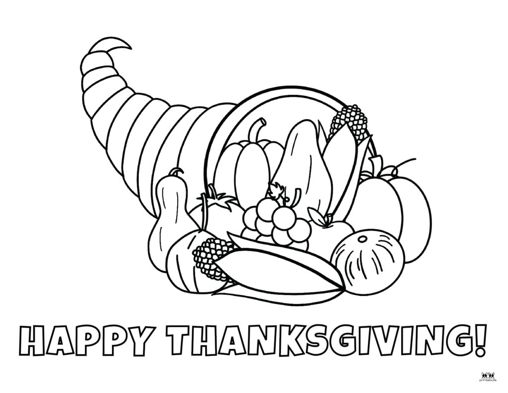 Printable Thanksgiving Coloring Pages-Page 17