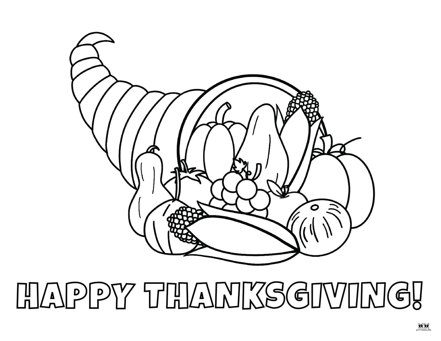 Happy Thanksgiving Coloring Pages 20 FREE Printables Printabulls Happy Thanksgiving Coloring Pages 20 FREE Printables Printabulls