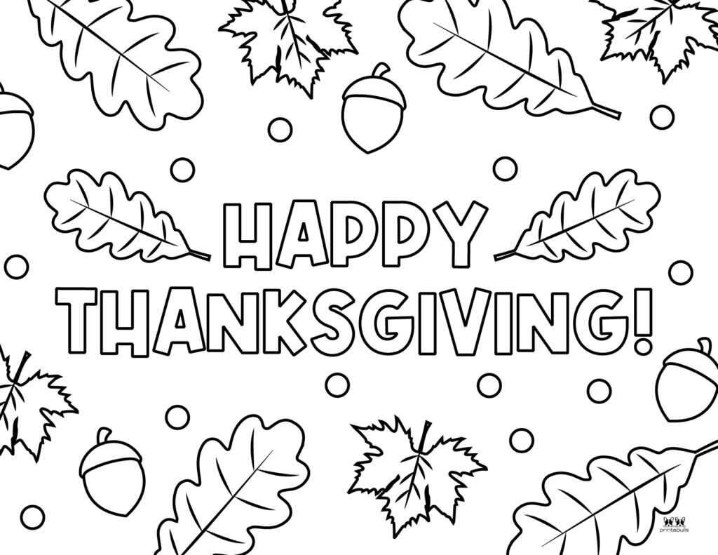 free coloring pages for thanksgiving printables