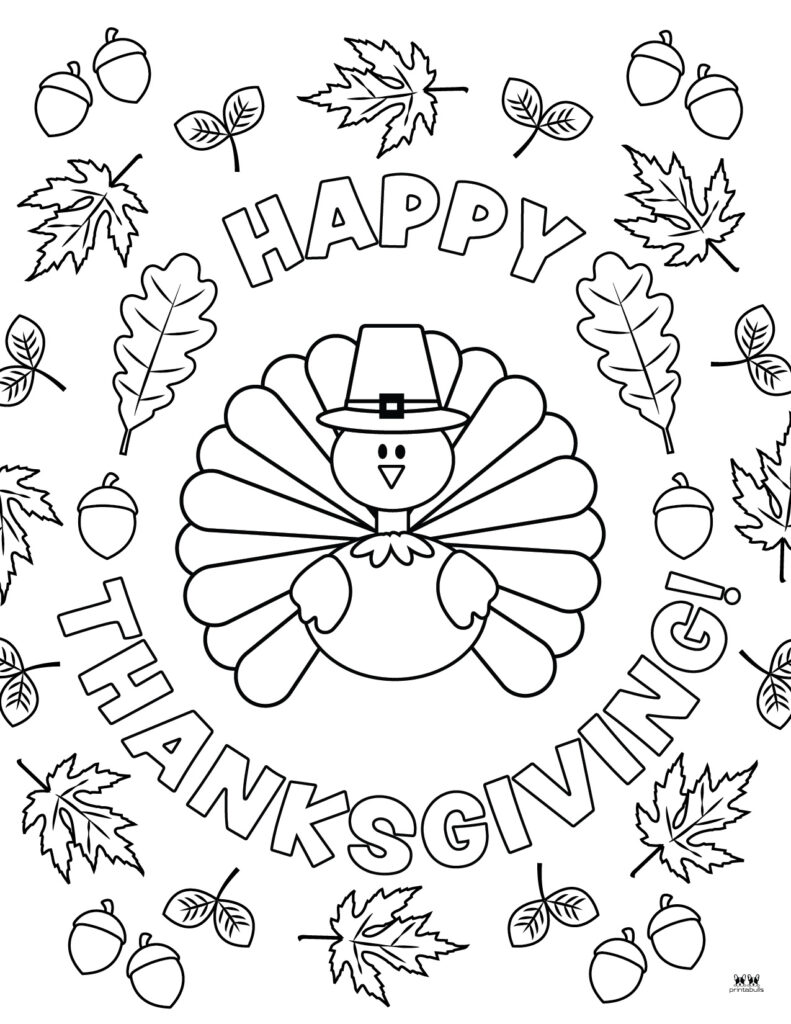 free coloring pages for thanksgiving printables