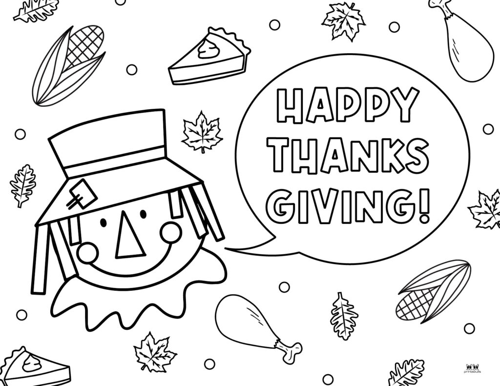 Printable Thanksgiving Coloring Pages-Page 8