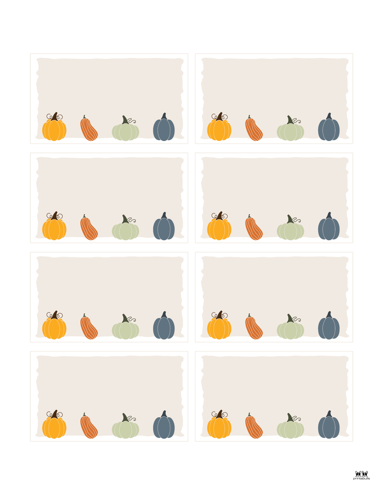 Thanksgiving Place Cards - 15 FREE Printable Sets | Printabulls