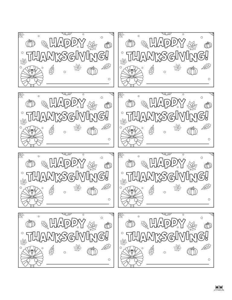 Thanksgiving Place Cards 15 FREE Printable Sets Printabulls