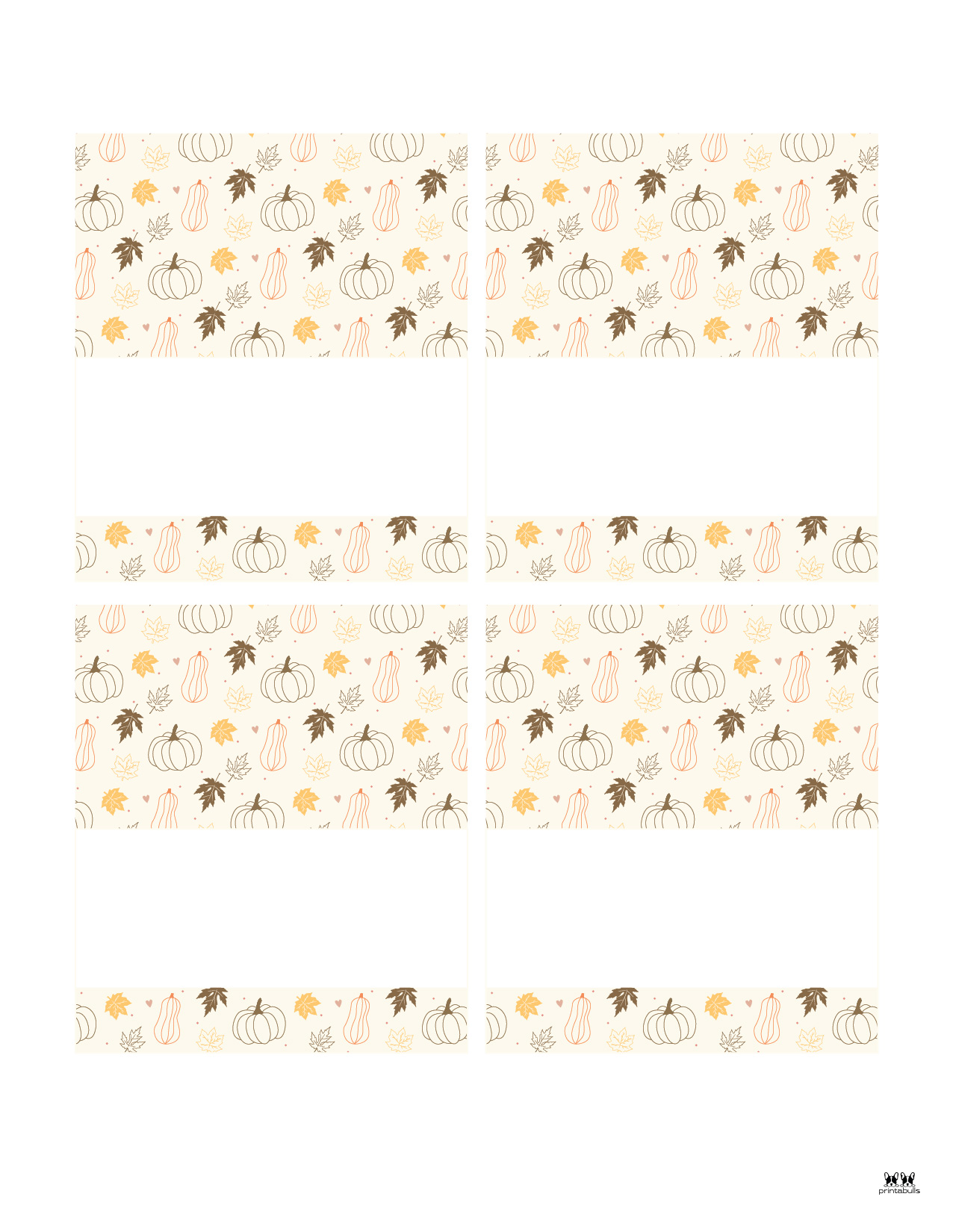 Thanksgiving Place Cards - 15 FREE Printable Sets | Printabulls