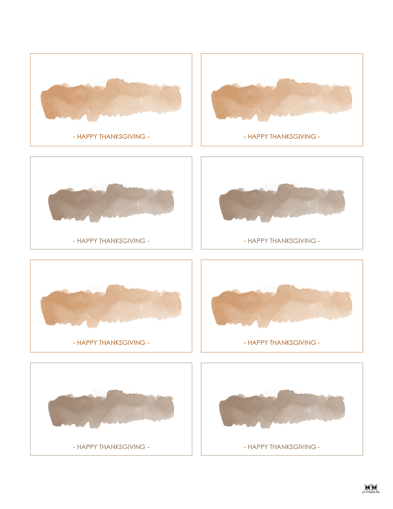 Thanksgiving Place Cards - 15 FREE Printable Sets | Printabulls