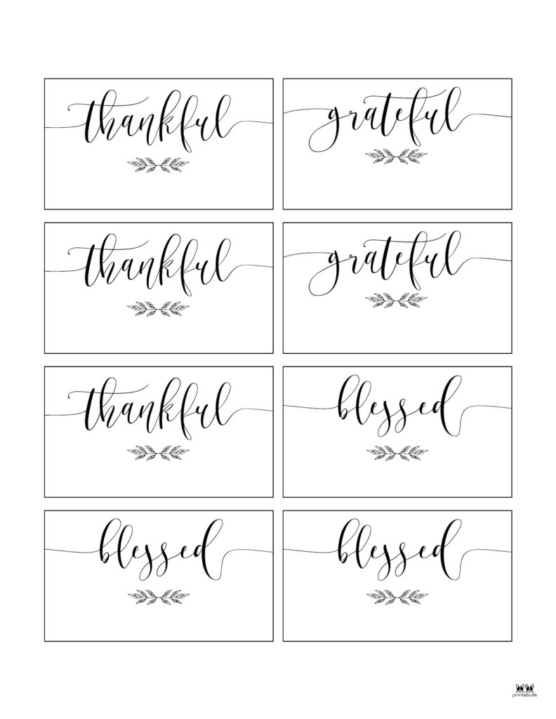 Thanksgiving Place Card Set-Set 5