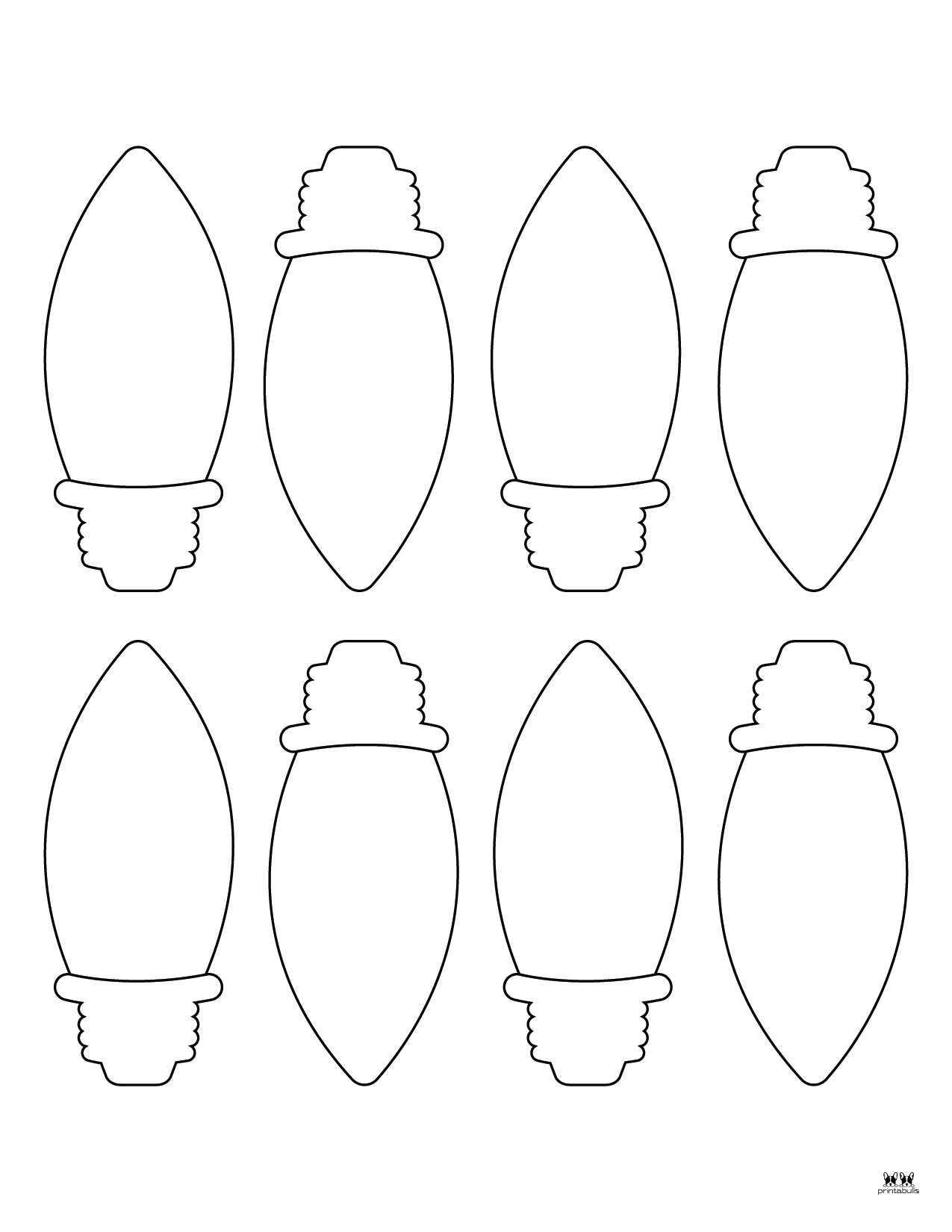 Christmas Light Templates 25 FREE Printable Pages Printabulls