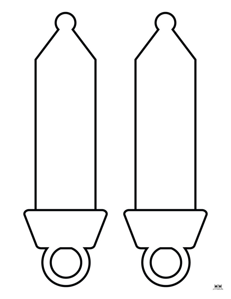 Christmas Light Templates - 25 FREE Printable Pages | Printabulls