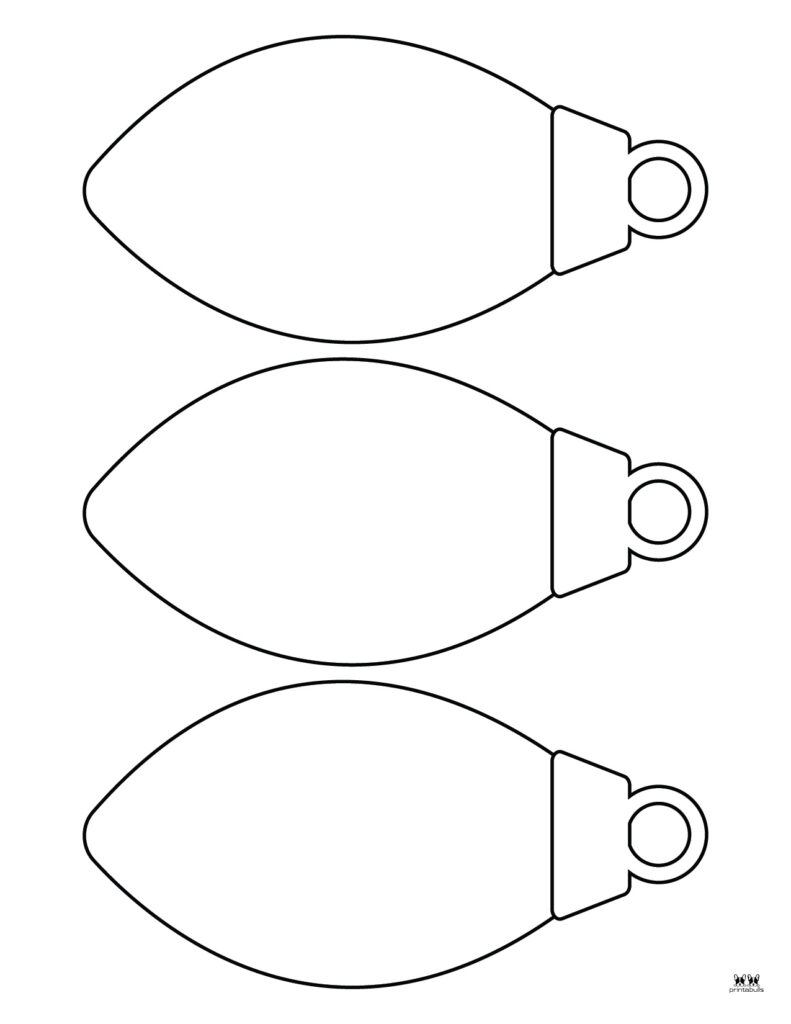 Blank Christmas Light Bulb Template