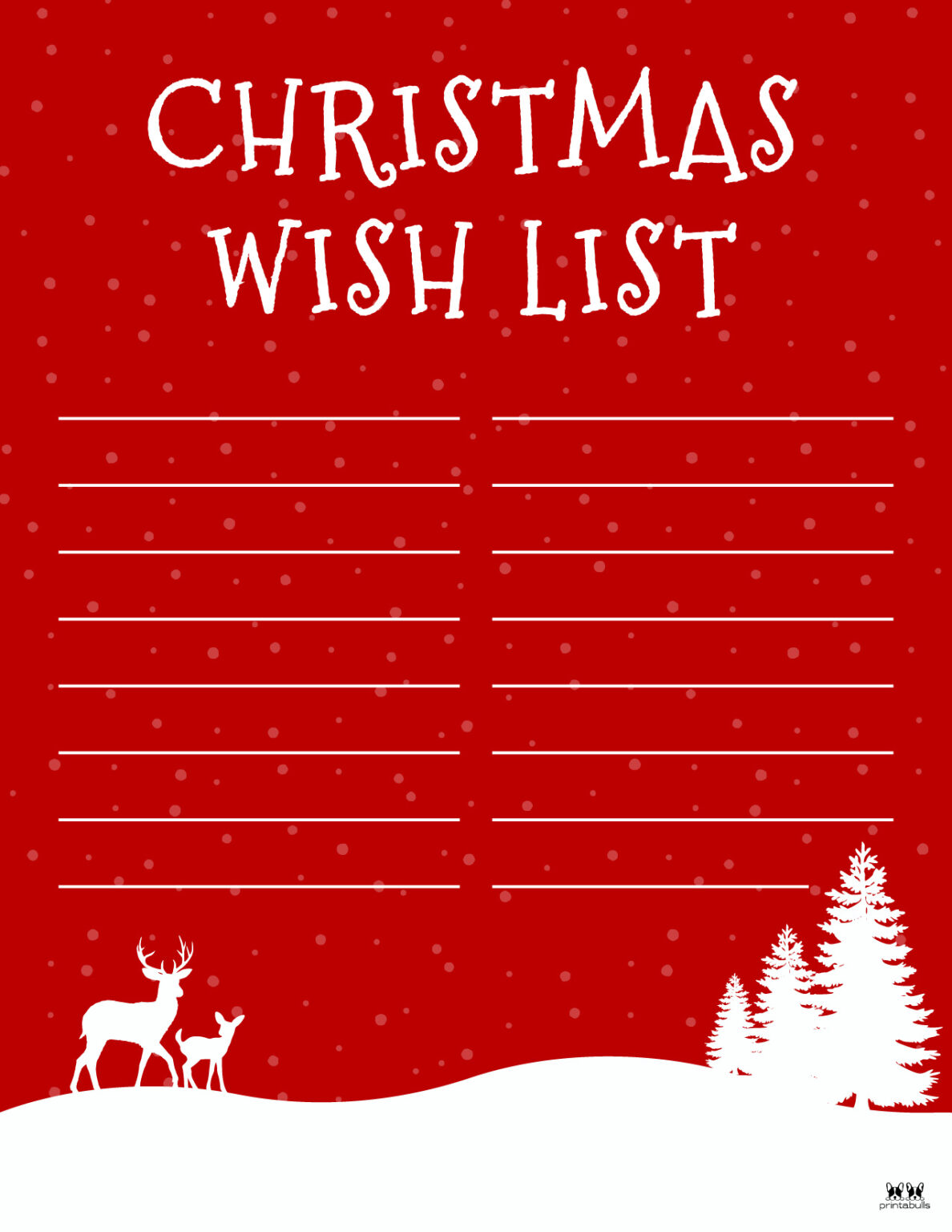 Printable Christmas Lists - 25 FREE Printables - PrintaBulk