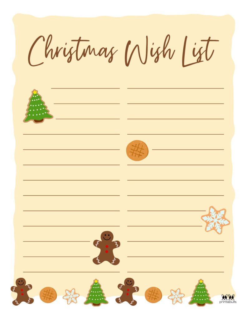 Printable Christmas Lists-List 12
