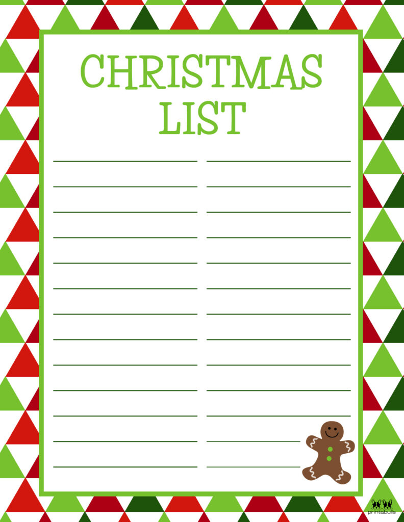 Printable Christmas Lists-List 17