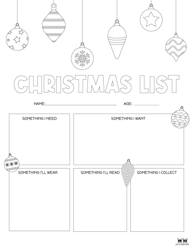 Printable Christmas Lists-List 21