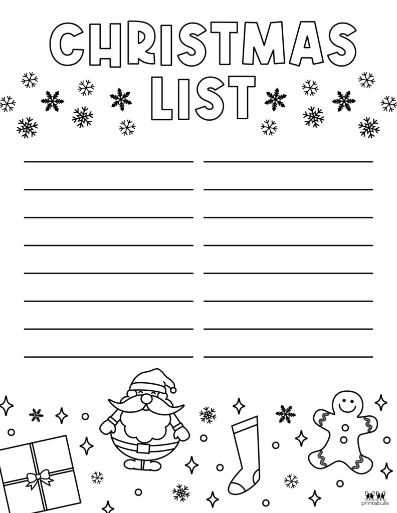 Printable Christmas Lists-List 24