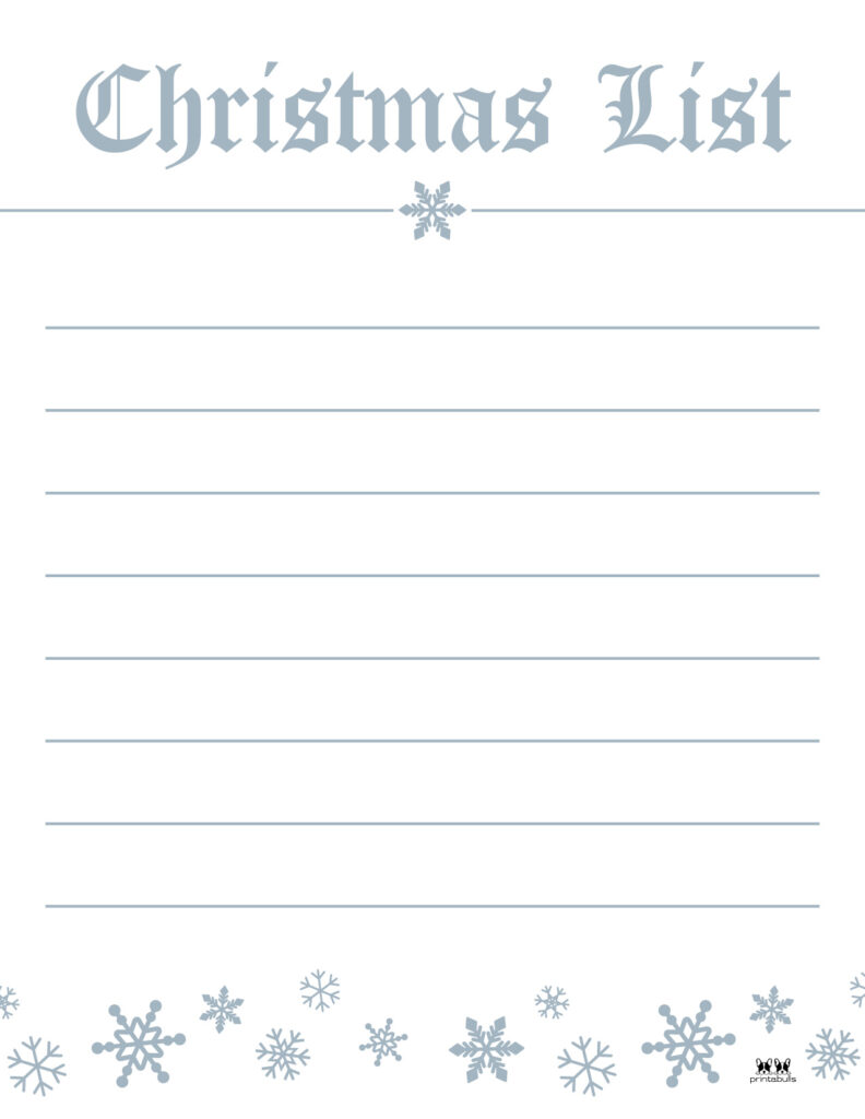 Printable Christmas Lists-List 6
