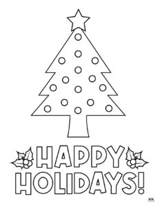 Christmas Tree Coloring Pages &amp; Templates - 22 FREE Printables ...