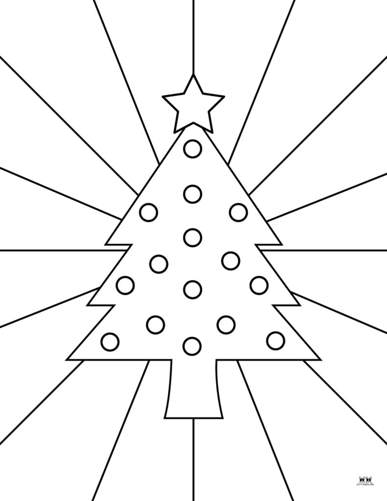 Christmas Tree Coloring Pages & Templates - 22 FREE Printables - PrintaBulk