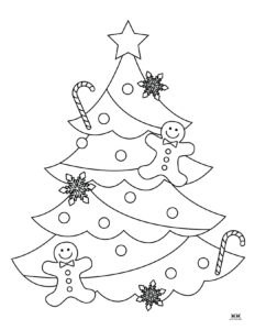 Christmas Tree Coloring Pages &amp; Templates - 22 FREE Printables ...