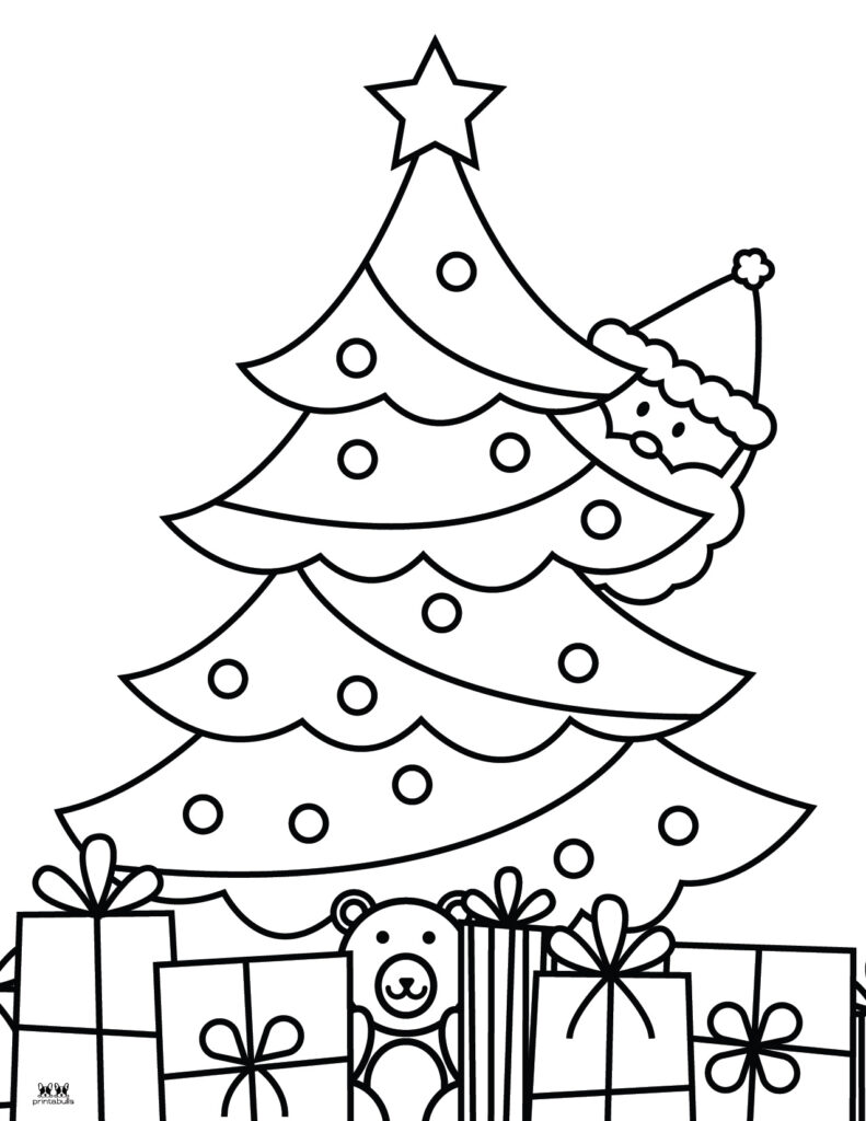 Printable Christmas Tree Coloring Page-Page 13