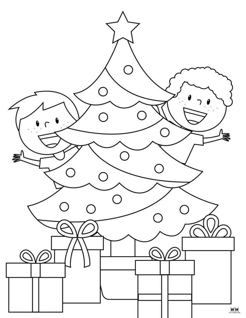 Printable Christmas Tree Coloring Page-Page 4