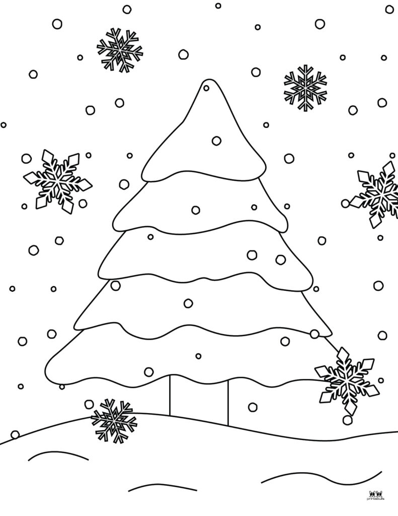 Printable Christmas Tree Coloring Page-Page 7