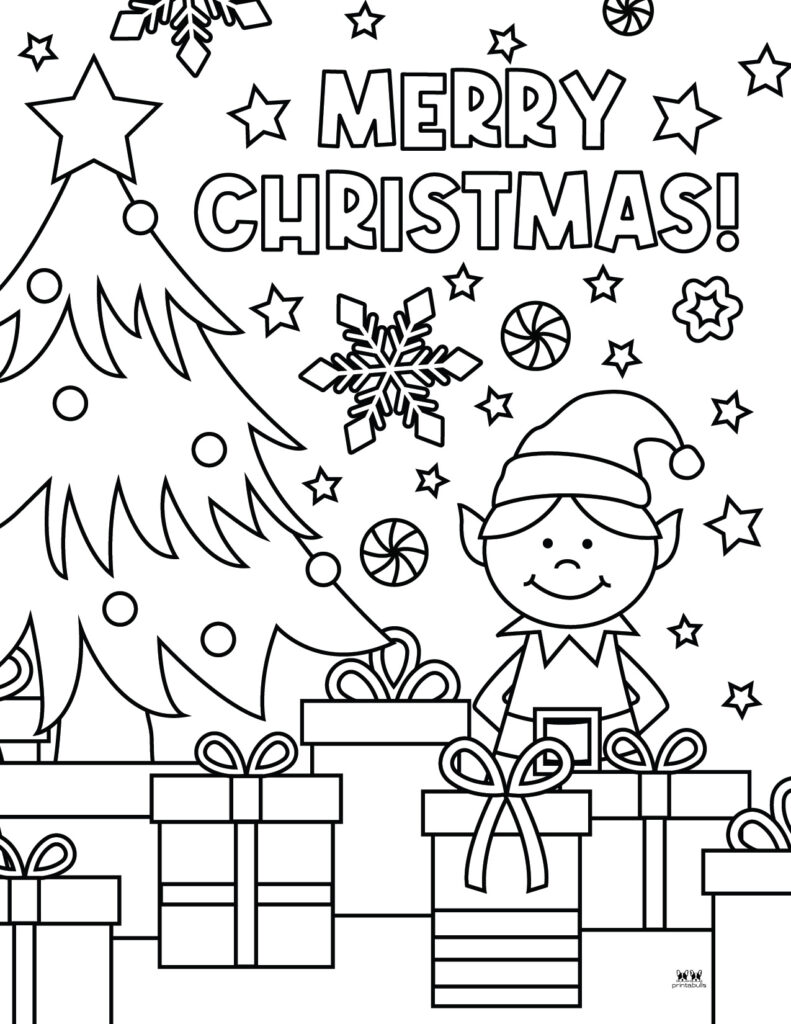 Printable Christmas Tree Coloring Page-Page 9