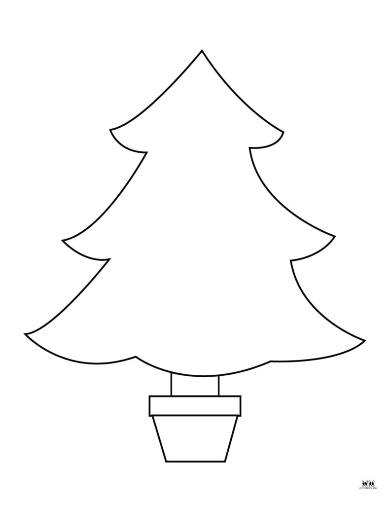 Blank Christmas Tree Coloring Pages 