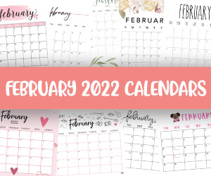 printable february 2022 calendars