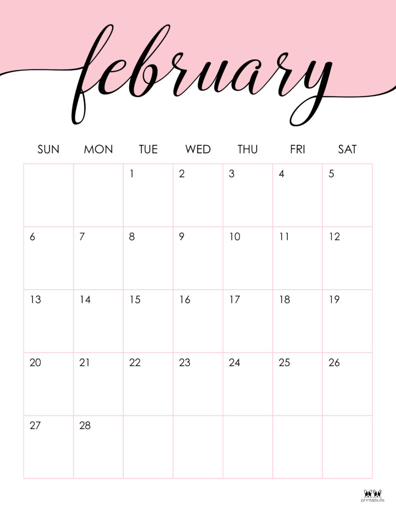 February 2022 Cute Calendar