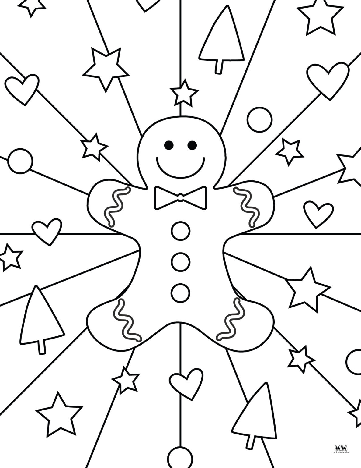 Blank Gingerbread Man Coloring Page