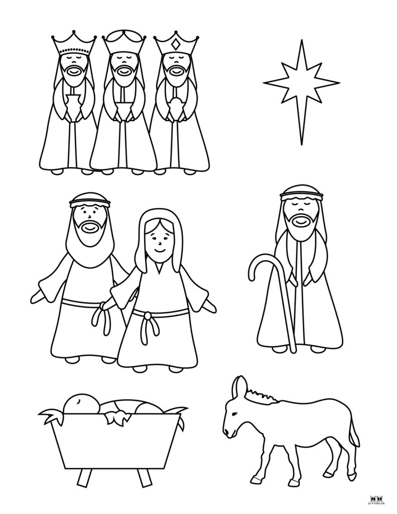 Printable Nativity Scene Coloring Pages-Page 10