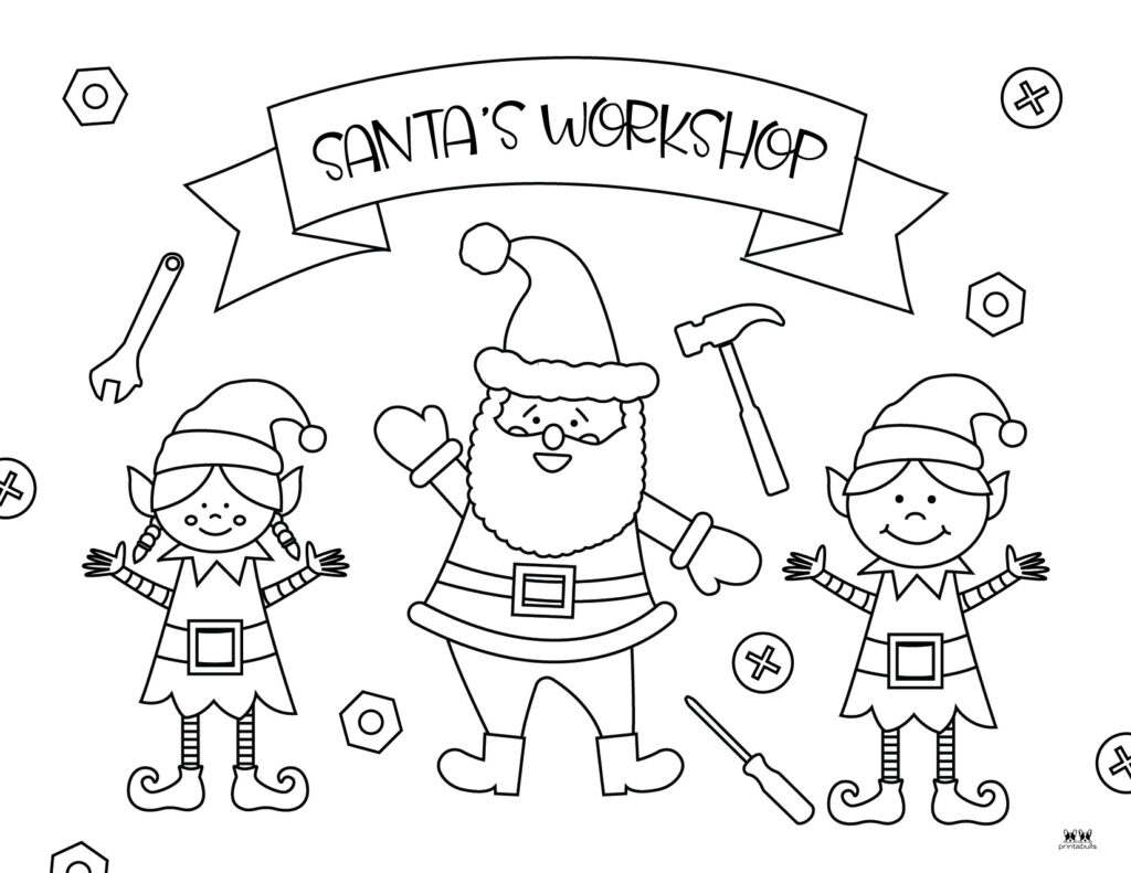 Printable Santa Coloring Page-Page 4