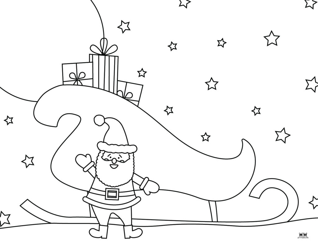 Printable Santa Coloring Page-Page 6