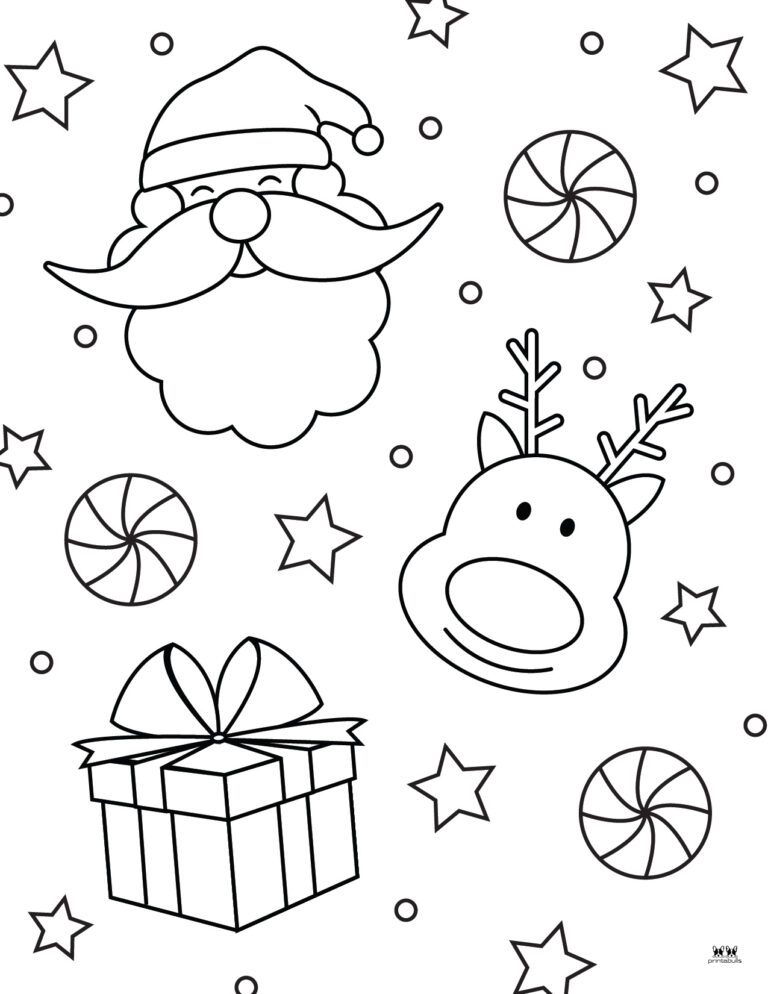 Santa Coloring Pages - 20 FREE Printable Pages | Printabulls