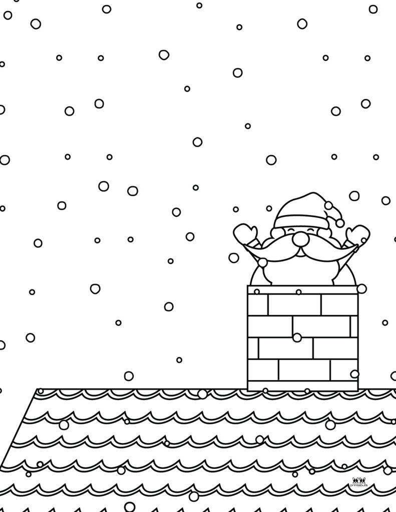 Printable Santa Coloring Page-Page 8